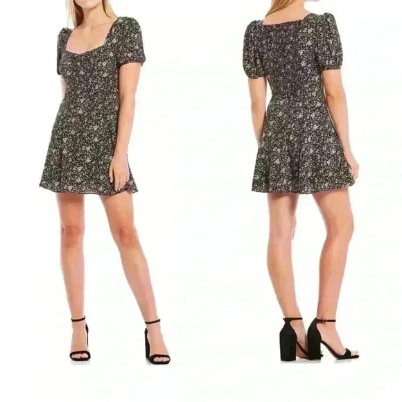 FRENCH CONNECTION Delmira Verona Floral Print Mini Dress Size 10 - Picture 1 of 10